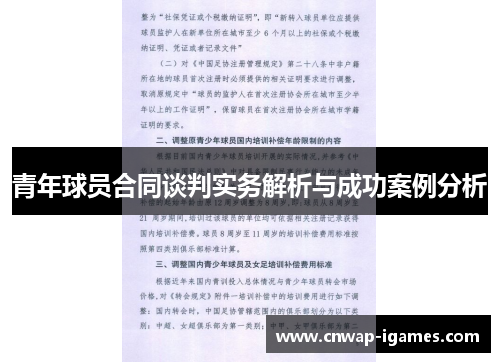 青年球员合同谈判实务解析与成功案例分析
