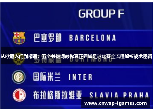 从欧冠入门到精通：五个关键词教你真正看懂足球比赛全流程解析战术逻辑